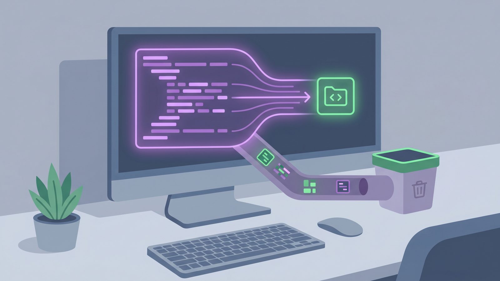 Clean filtered folder sync workflow where source code is backed up and dependency folders stay local