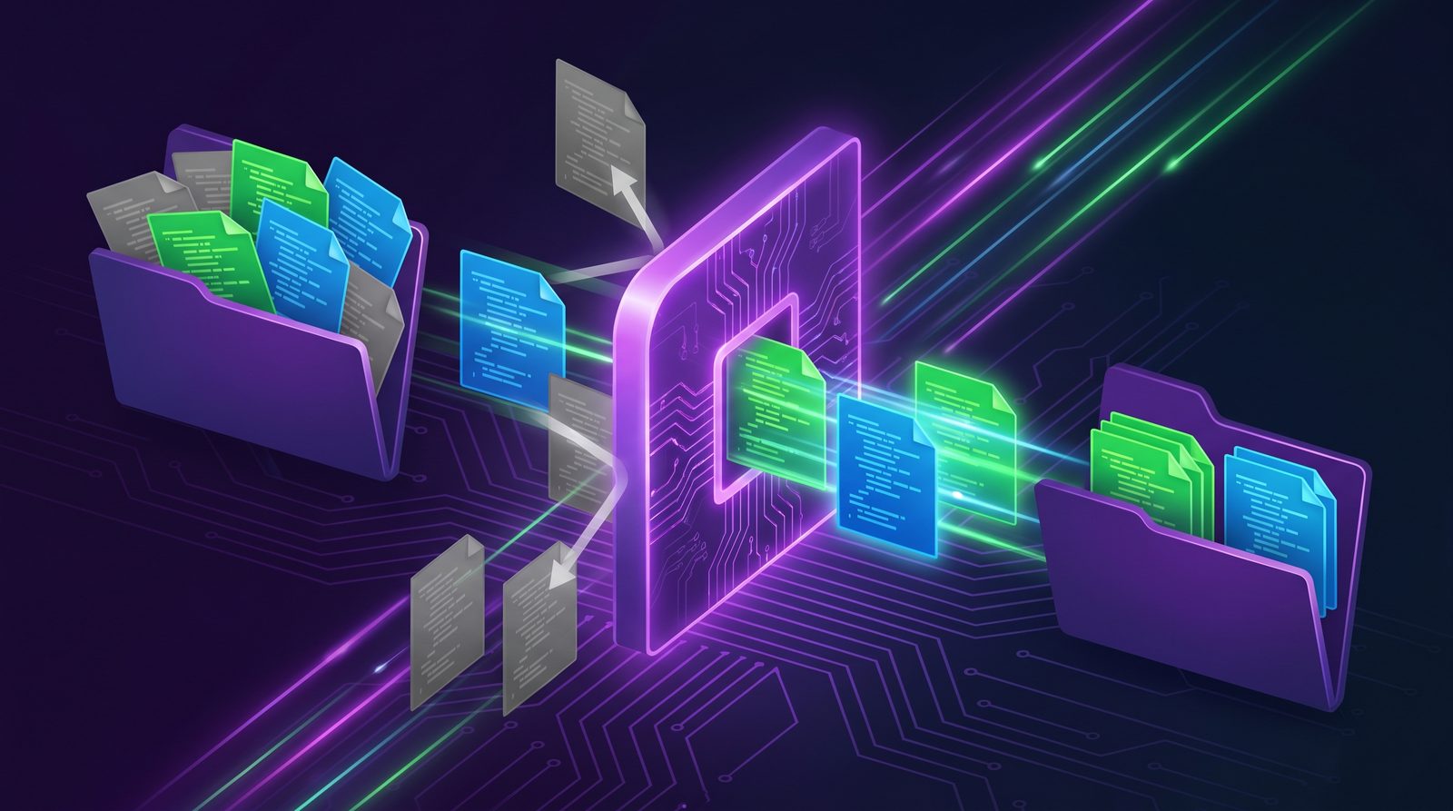 Smart file synchronization filtering unnecessary files and syncing only source code